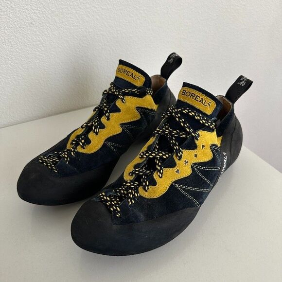Boreal Fusion S-2 Climbing Shoes Lace Up Yellow Black Downturn Men\'s Size 11.5 main image 4